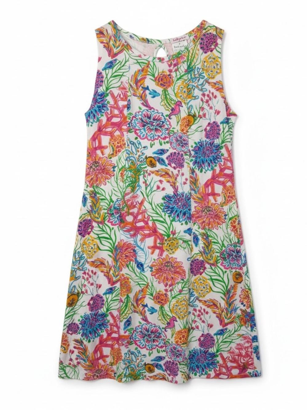 Fresh Produce Chloe Sleeveless Dress Oceanscape Print Size Small NEW